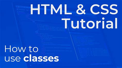 How To Create A Css Class In Html How Css Classes Work Beginner