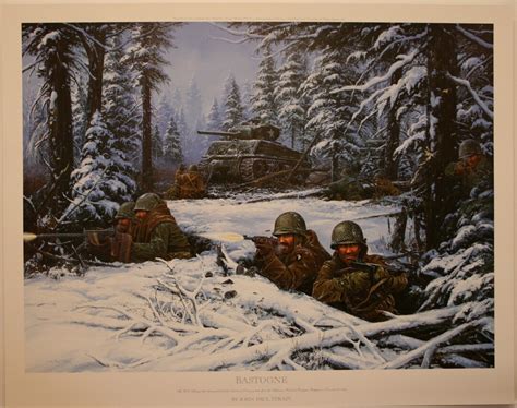 John Paul Strain Limited Edition Print Bastogne Wwii Battle Of The