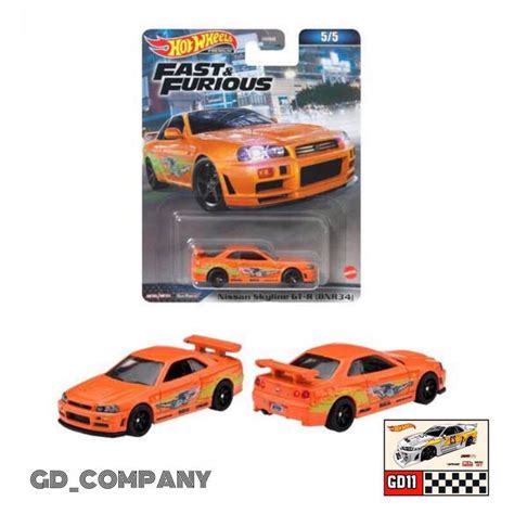 Jual Hot Wheels Premium Nissan Skyline R34 Orange Jeruk Fnf Baca Deskripsi Free Protektor