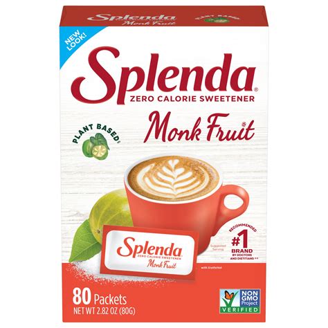 Splenda Endulzante De Fruta Del Monje Sobrecitos Endulzante De