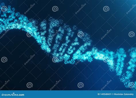 Molecola Del Dna Di Digital Struttura Genoma Umano Di Codice Digitale