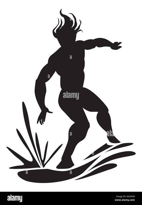 Surfer Silhouette Clip Art