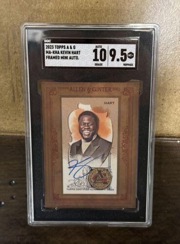 2023 Topps Allen And Ginter Ma Kha Kevin Hart Framed Mini Autograph Sgc