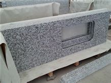 G439 Big Flower White Chinese Granite Master Bath Vanity Tops Stone