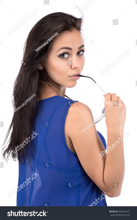 Beautiful Sexy Brunette Girl Posing Bathing Stock Photo Shutterstock