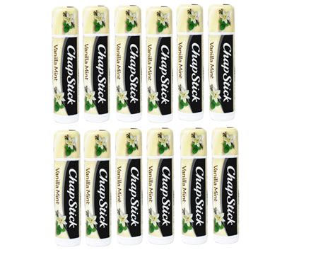 Chapstick Vanilla Mint Skin Protectant Lip Balm Tube 015 Ounce 12 Count