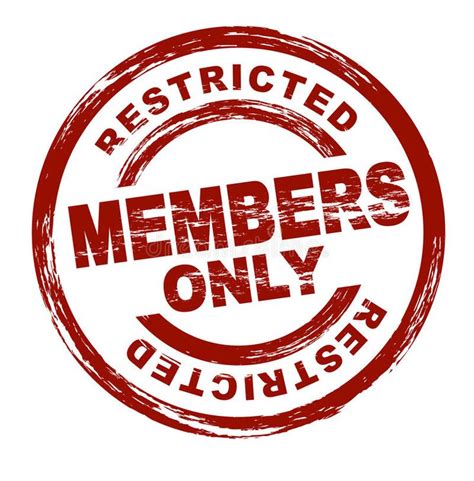Members Only Red Stamp Illustration