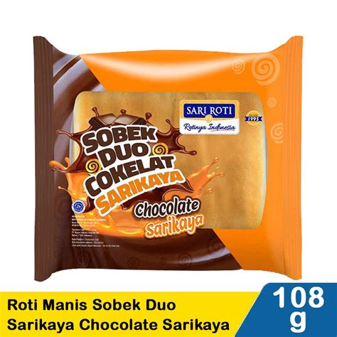 Sari Roti Roti Manis Sobek Duo Cokelat Srikaya 108g Klik Indomaret