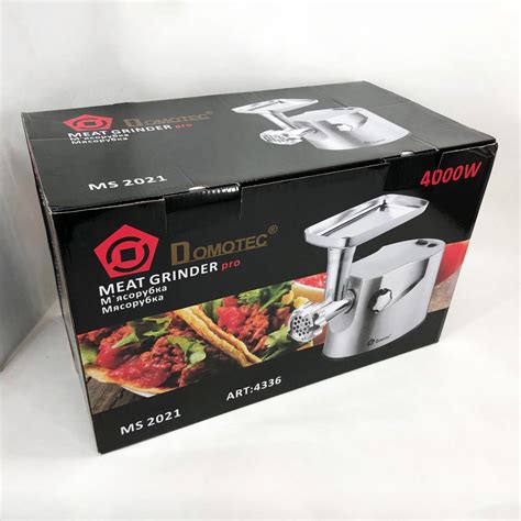 Профессиональная мясорубка DOMOTEC MS-2021S из нержавеющей стали 3000 ...