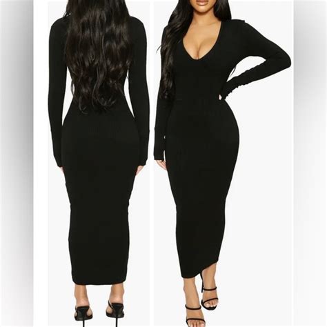 Naked Wardrobe Dresses Nwot Naked Wardrobe Snatched Vneck Long