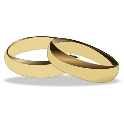 Gold wedding rings vector clip art | Free SVG