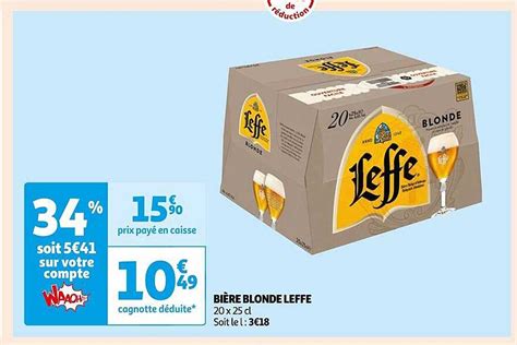 Promo Bi Re Blonde Leffe Chez Auchan Icatalogue Fr