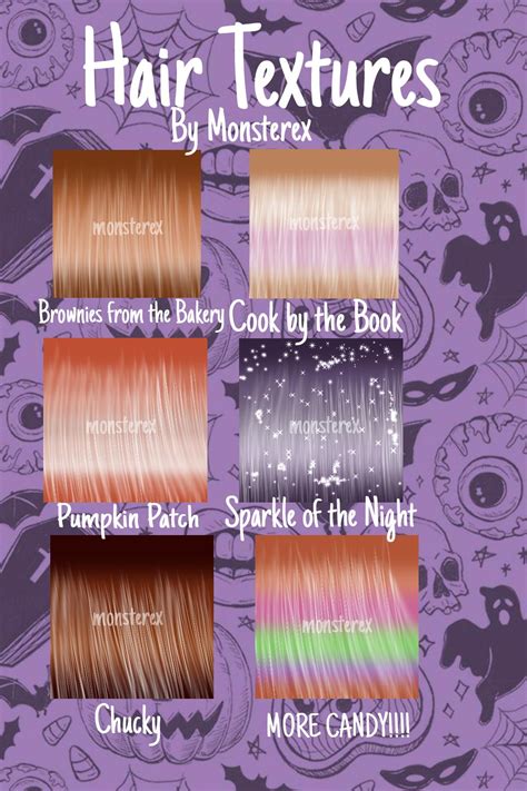 Some hair textures I made for October!! (pls dont steal)- : r ...