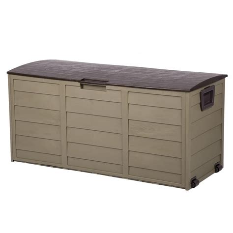 70 Gal Deck Storage Box Outdoor Patio Garage Shed Backyard Garden Tool