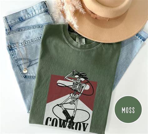 Western Tshirt Vintage Inspired Cowboy Killers Shirt Retro Rodeo Tee Skeleton Cowboy