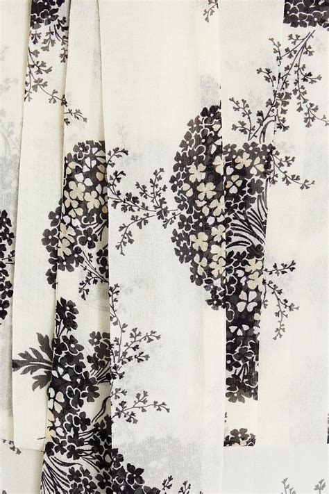 Redvalentino Pussy Bow Floral Print Silk Chiffon Midi Dress The Outnet