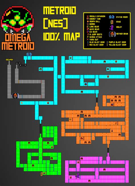 Metroid Walkthrough 100 Maps Routes Omega Metroid