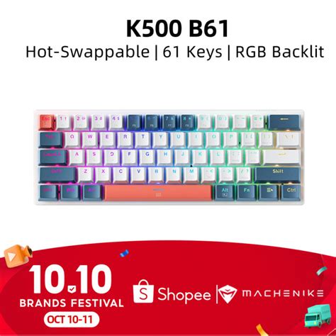 Machenike K B Wired Mechanical Keyboard Keys Hot Swappable Rgb Backlit Lazada PH