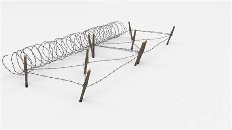 Barb Wire Obstacle 19 Low Poly Barbs Wire