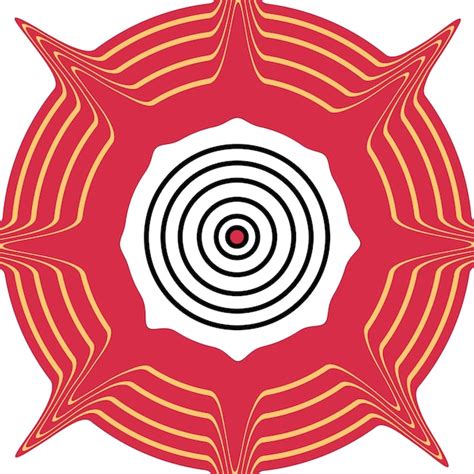 premium photo red  white circular style pattern