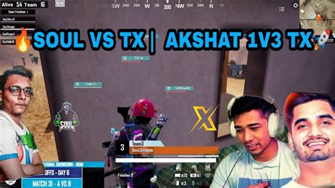 🚀soul Vs Tx Soul Akshat 1v3 Tx Team Xspark Scout Goblin🔥 Youtube