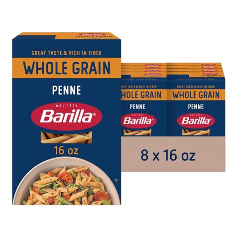 Whole Grain Penne Pasta 16 Oz Box Pack Of 8 Non Gmo Pasta Made