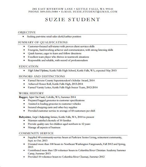 24 Best Student Sample Resume Templates Wisestep