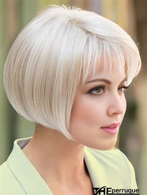 Pouces Court Capless Blonde Platine Meilleure Perruque Bob