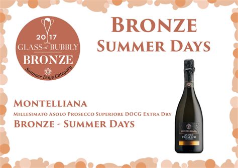 Montelliana – Montelliana Asolo Prosecco DOCG Extra Dry – Bronze Summer ...