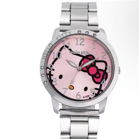 Hello Kitty Ladies Silver Watch With Pink Face And Depop