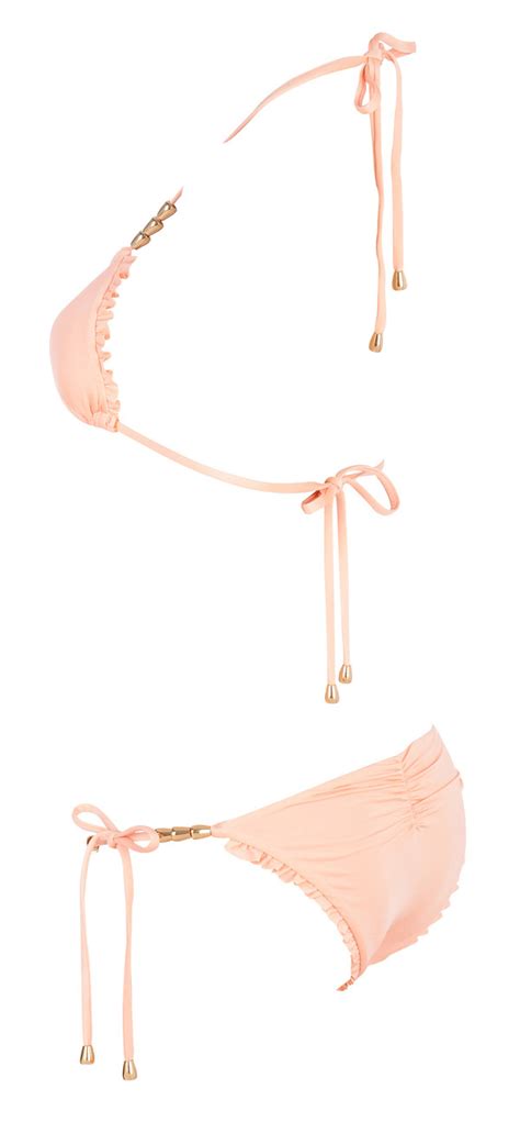 Clothing Swimwear Malibu Peach Embellished Bikini