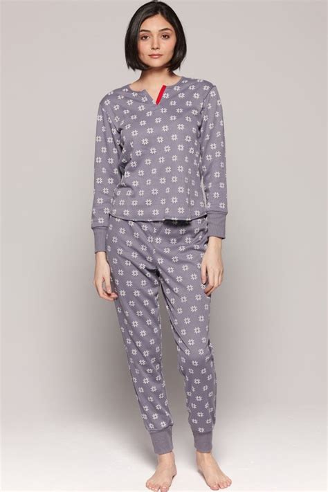 Claudel Lingerie Long Sleeve Top Joggers Pajama Set LI120090