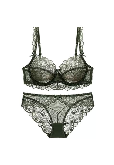 Buy Lycka Lrmm Lady Sexy Bra And Panty Lingerie Set Green Online Zalora Philippines
