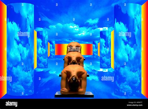 Woman Nude Naked In 3D Environment Digital Composite Stock Photo Alamy