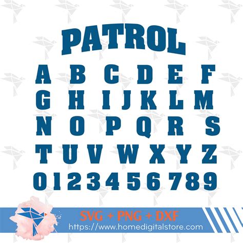 paw patrol font svg png dxf