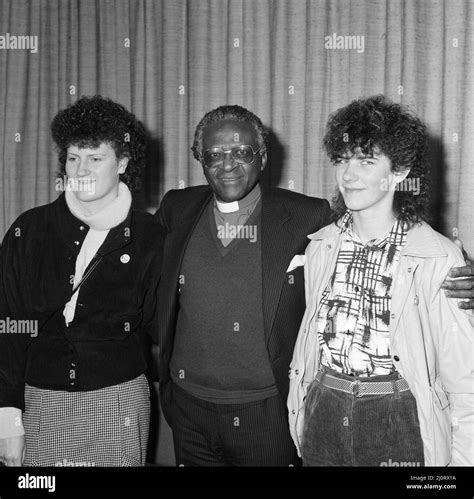 Bishop Desmond Tutu At London Airport En Route To Oslo To Collect His