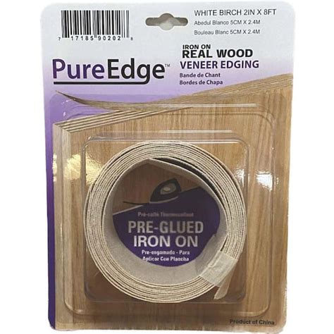 PureEdge 2 In X 8 Ft White Birch Real Wood Edgebanding With Hot Melt Adhesive 902028 The