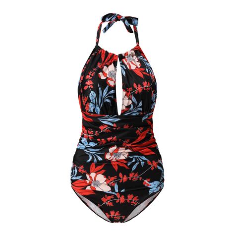 Strapless One Piece Swimsuit Women Push Up Padded Bikini Swimsuit Training Swimwear Sport