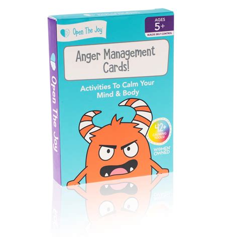 Anger Management Tool Cards, Learn About Anger Management, Educational