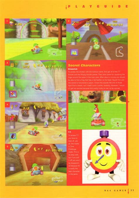 Scan of the walkthrough of published in the magazine N64 Gamer 03, page 2