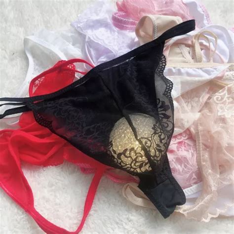 SEXY MEN LACE Sheer Pouch G String Bikini Briefs Thongs Underwear Underpants 5 93 PicClick UK