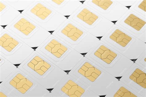 Premium Photo Sim Cards Arranged In A Row 3d Rendering Illustration