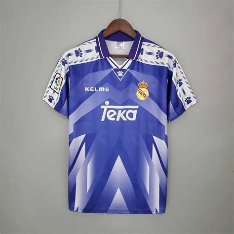 Real Madrid 1996 Away Retro Football Shirt Best Retro Jerseys