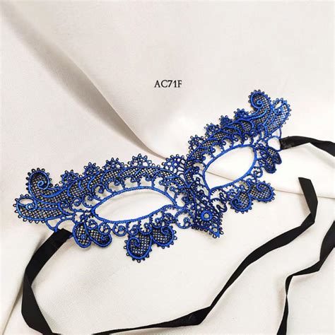 Promo Topeng Pesta Lingerie Mask Model Renda Lace Berwarna Ungu Ac71c Biru Kota Surabaya