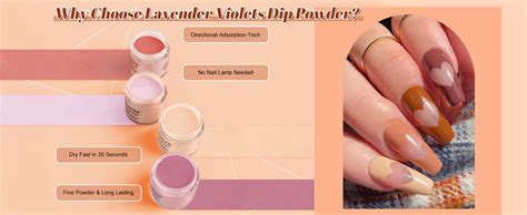 Amazon Lavender Violets Pcs Dip Powder Nail Kit Starter Colors Nude Pinkish Brown