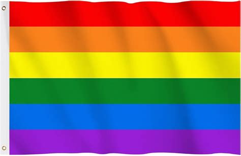 Rainbow Flag Gay Pride Flags Polyester Silk Printed Bright And Vivid Colors Uv Fade
