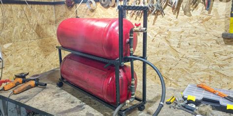 Самодельный ресивер из пропановых баллонов