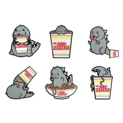 Nissin® Cup Noodles® x Godzilla 1.5" Premium Pin Series | Kidrobot