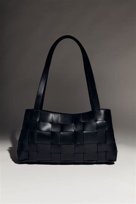 St Agni Slim Woven Tote Black