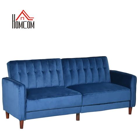 Homcom Convertible Sofa Sleeper Futon With Split Back Design